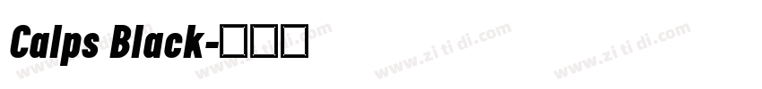 Calps Black字体转换